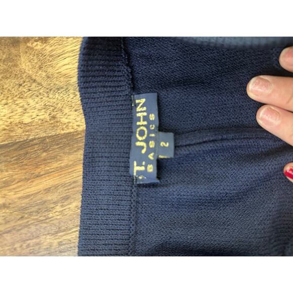 St. John Basics Women's Navy Blue Pull On Knit Dress Pants Size 2 - Picture 6 of 6